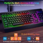 Acebaff RGB Gaming Keyboard with Wrist Rest