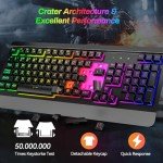 Acebaff RGB Gaming Keyboard with Wrist Rest