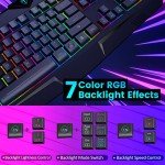 RGB Gaming Keyboard with Wrist Rest – Full Size