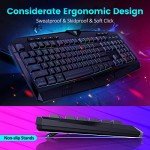 RGB Gaming Keyboard with Wrist Rest – Full Size