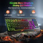 Acebaff RGB Gaming Keyboard with Wrist Rest