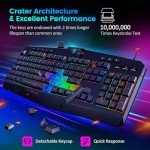 RGB Gaming Keyboard with Wrist Rest – Full Size