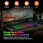 Acebaff RGB Gaming Keyboard with Wrist Rest