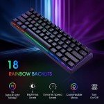 CACKBIRD Portable 60% Mechanical Gaming Keyboard - Black