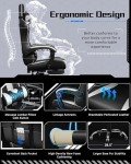 Yaheetech Ergonomic Gaming Chair with Massage Support