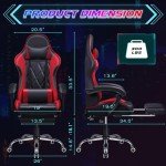 Shahoo Ergonomic Gaming Chair with Footrest and Massage