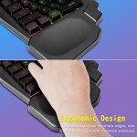 One-Handed Gaming Keyboard with Mouse and Hub