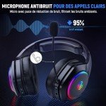 Tatybo Wireless Gaming Headphones with Noise Cancellation