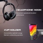 Homall Z-Shaped 44" Gaming Desk with Cup Holder