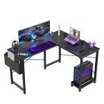 Sweetcrispy L-Shaped Gaming Desk with CPU Stand