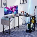 Sweetcrispy L-Shaped Gaming Desk with CPU Stand