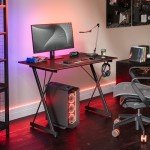 CubiCubi 32-Inch Gaming Desk - Black