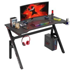 Ultimate 47-Inch Gaming Desk with Cup Holder
