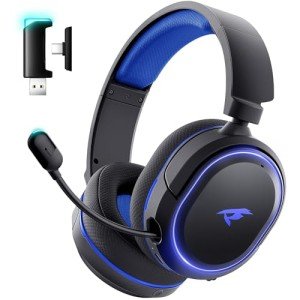 Wireless 7.1 Surround Sound Gaming Headset (Black-Blue)