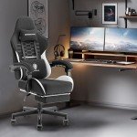 Ergonomic Dowinx Gaming Chair with Massage Footrest