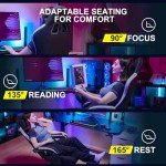 GTPLAYER Ergonomic Gaming Chair with Footrest (Black)