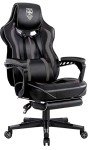 Vonesse Ergonomic Gaming Chair with Footrest - Gray/Black