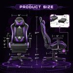 Ergonomic Gaming Chair with Footrest and Lumbar Support