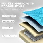 Dowinx Breathable Gaming Chair with Footrest, Blue