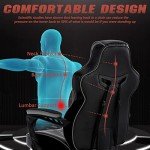 Vonesse Ergonomic Gaming Chair with Footrest - Gray/Black