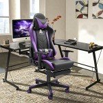 Ergonomic Gaming Chair with Footrest and Lumbar Support