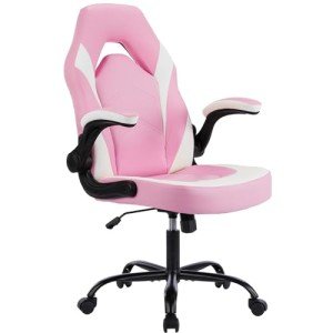 DUMOS Ergonomic Gaming Chair with Lumbar Support - Pink