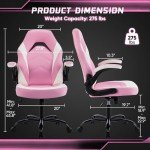 DUMOS Ergonomic Gaming Chair with Lumbar Support - Pink