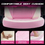 Pink Ergonomic Gaming Chair with Adjustable Armrests