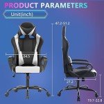 Ergonomic Racing Gaming Chair with 360° Rotating Arms