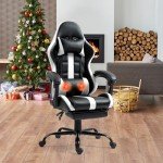 HOMHUM Ergonomic Gaming Chair with Footrest