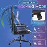 Ergonomic Racing Gaming Chair with 360° Rotating Arms