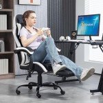 HOMHUM Ergonomic Gaming Chair with Footrest