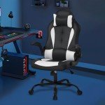 Ruesleag Ergonomic Gaming Racing Chair - White