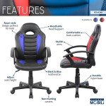 Kid's Blue Gaming Racer Chair with Wheels