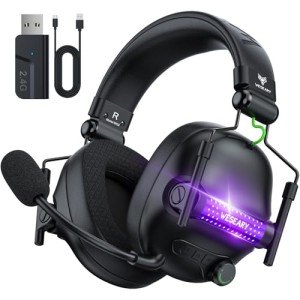 WESEARY WG2 Wireless Gaming Headset with RGB Lighting