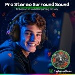 WESEARY WG2 Wireless Gaming Headset with RGB Lighting