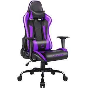PUKAMI Purple Gaming Chair for Teens with Lumbar Support