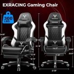 EXRACING Ergonomic Gaming Chair with Footrest