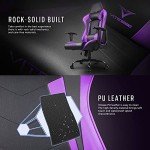 PUKAMI Purple Gaming Chair for Teens with Lumbar Support