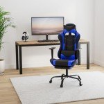 Ergonomic Gaming Chair with Footrest and Lumbar Support