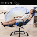 Ergonomic Gaming Chair with Footrest and Lumbar Support