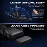 Homall Ergonomic Gaming Chair with Footrest - Black