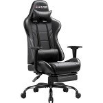 Homall Ergonomic Gaming Chair with Footrest - Black