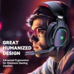 Jimonyer RGB Gaming Headset with Noise Cancelling Mic