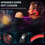 Deep Red Gaming Headset with Microphone and LED