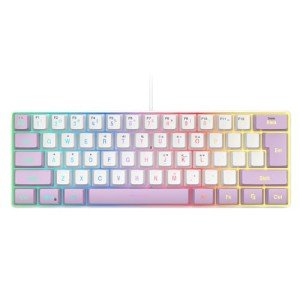 SAMA 60% RGB Wired Gaming Keyboard - White Purple