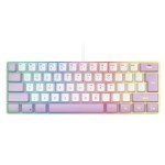 SAMA 60% RGB Wired Gaming Keyboard - White Purple