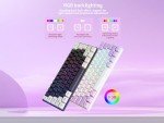 SAMA 60% RGB Wired Gaming Keyboard - White Purple