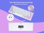 SAMA 60% RGB Wired Gaming Keyboard - White Purple