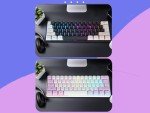 SAMA 60% RGB Wired Gaming Keyboard - White Purple